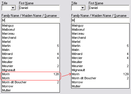Auto-Completion showing text frequency