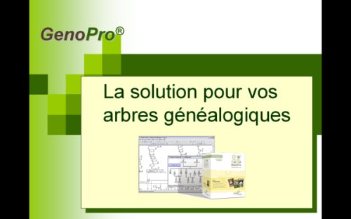 Télécharger la présentation de GenoPro en français