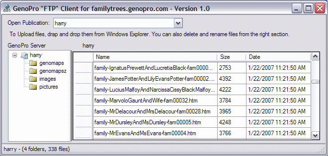 GenoPro FTP Client screenshot