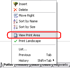 Toggle the View Print Area from GenoMap context menu