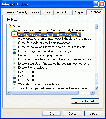 insecure connection in internet explorer