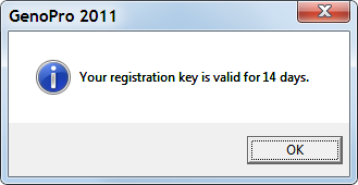 Sucess when adding a new registration key