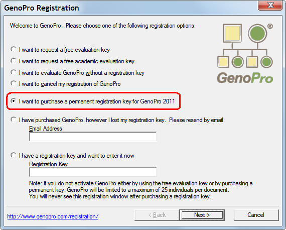 GenoPro Registration - Buy Option