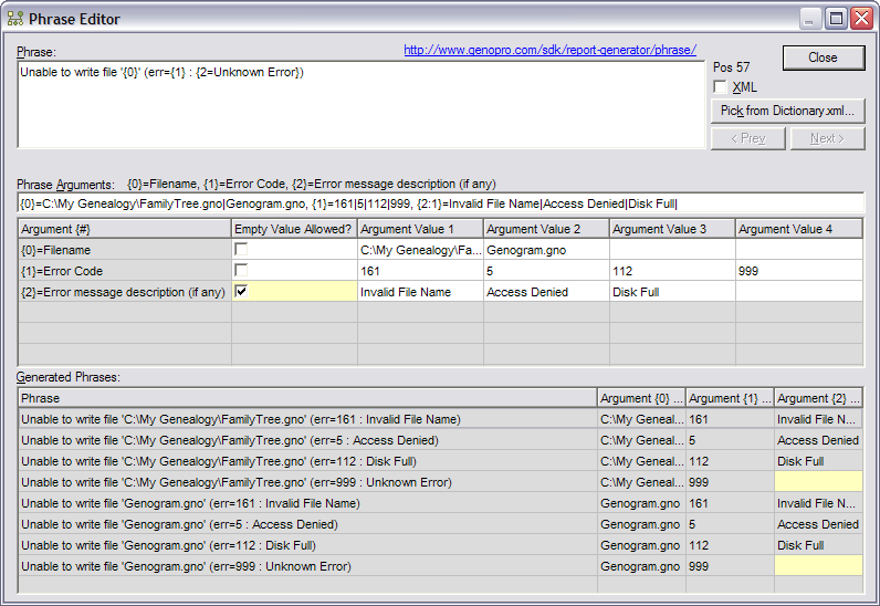 Phrase Editor